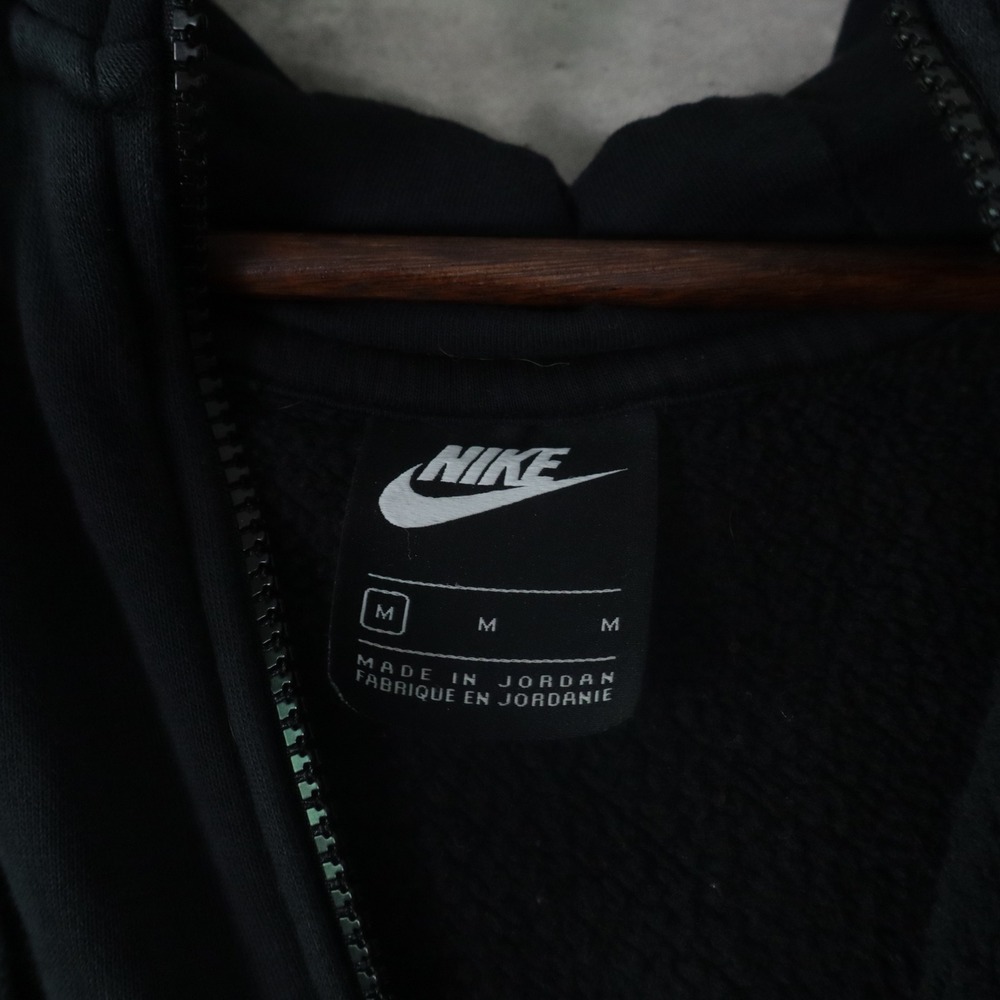 Nike Full Zip Hoodie Medium Black Sportswear Futura Logo Mens Sweatshirt - Picture 5 of 6